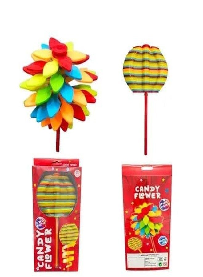 VAKRA® Candy Flower Stress Buster Toy - Colorful Pop-Up Flower Stick for Kids & Adults | Fidget Toy & Sensory Relaxation Tool - Image 2